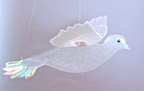 Glass Art White Dove thumb
