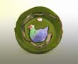 Glass Art small Hen